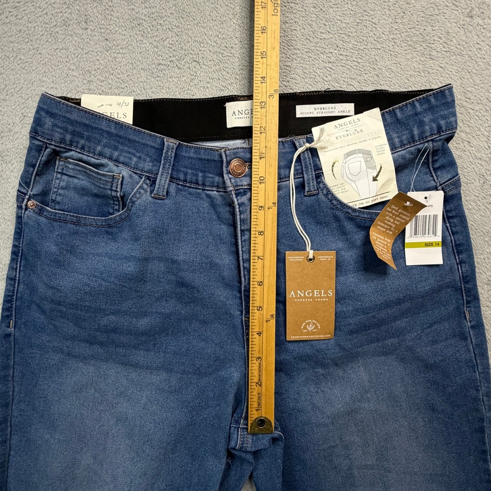 Angels Forever Young Everluxe Sculpt Straight Ankle Jeans Blue Size 14 NWT - Picture 11 of 14